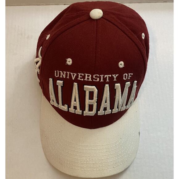 University of Alabama Crimson Tide Zephyr snapback Hat / Cap White / Burgundy - Picture 1 of 9